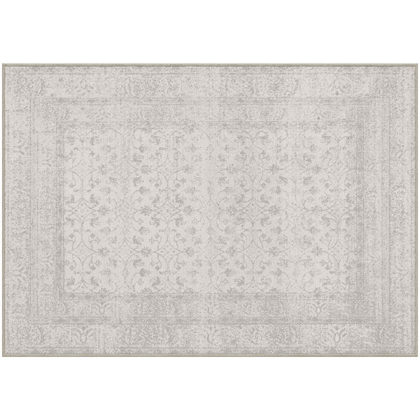 GelPro Oriental Machine Made Flatweave Polyester Area Rug in Beige